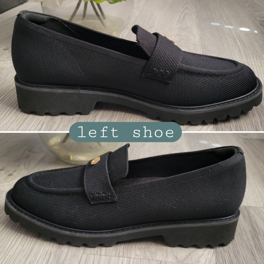Vivaia Francesca Black Round-Toe Platform Chunky Heel Penny Loafers, US 11 EU 43 - Picture 12 of 16